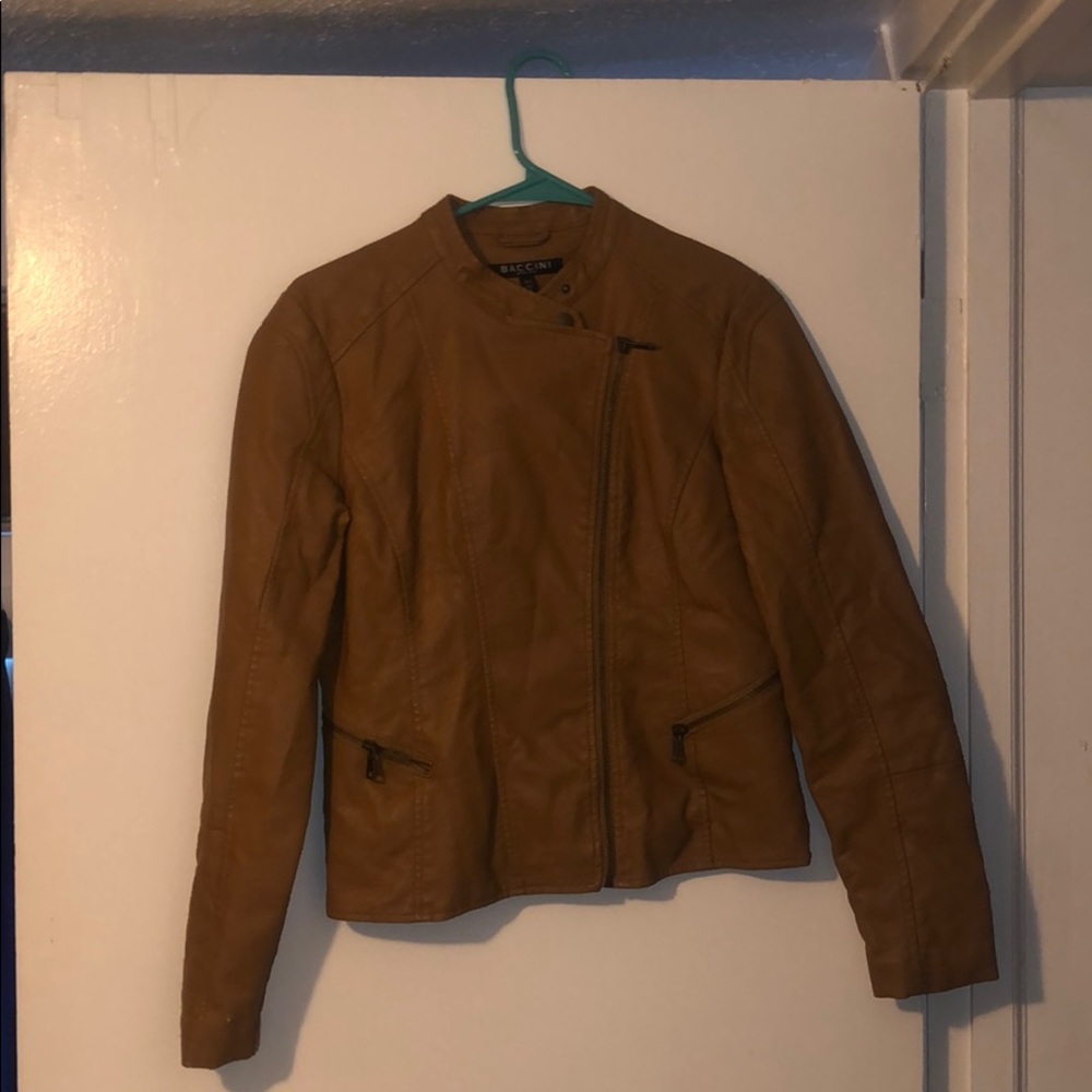 Baccini brown leather jacket